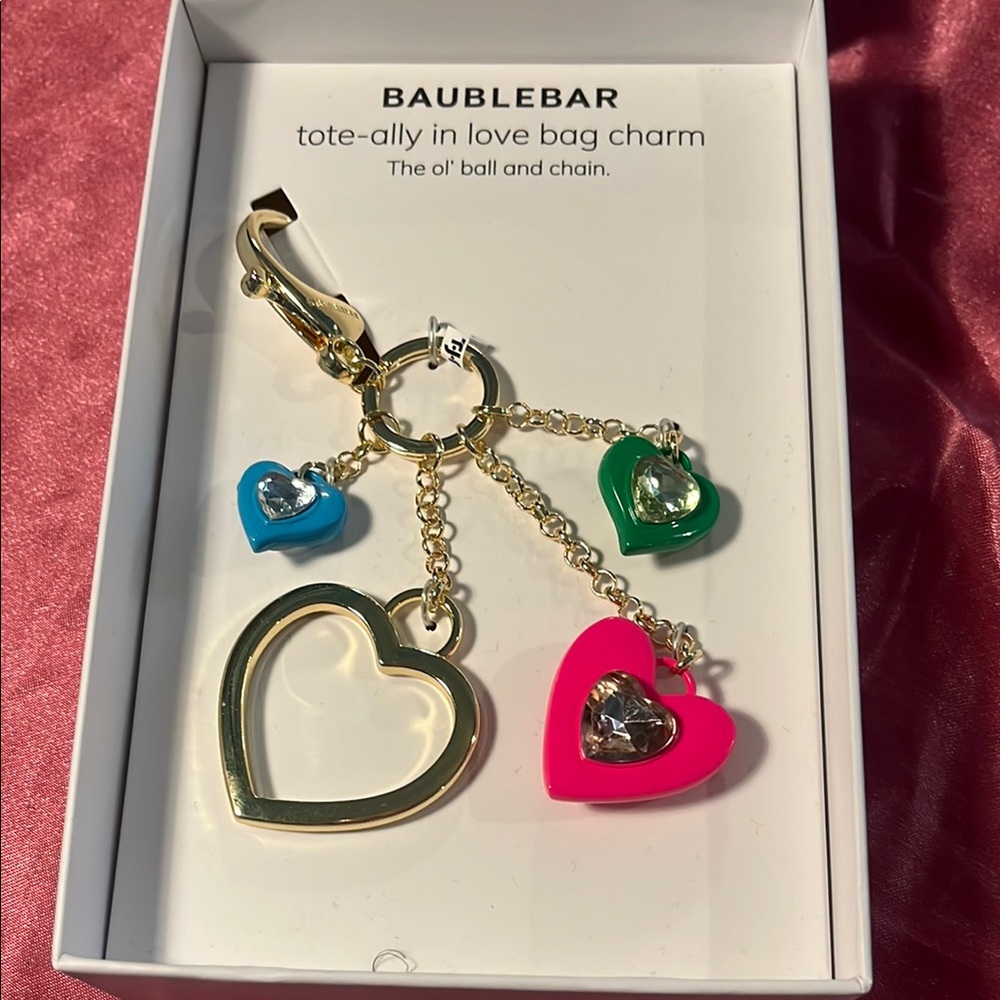 BaubleBar Multicolor Heart Bag Charm